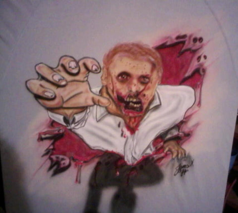 Airbrushed ZOMBIE T-Shirt or Hoodie - Perfection Airbrushing