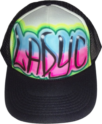 Airbrushed Name Design hat - Perfection Airbrushing