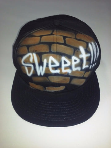 Graffiti Brick Wall "Sweeet!" Hat - Perfection Airbrushing