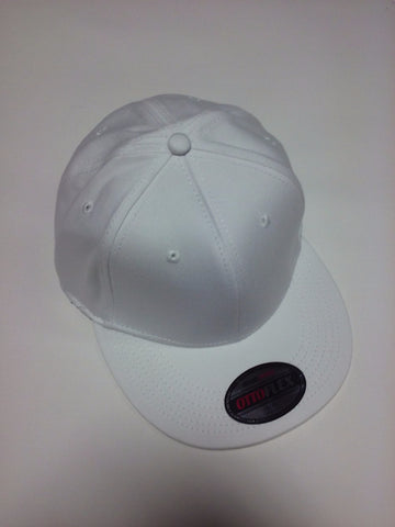 "OTTO FLEX" STRETCHABLE BRUSHED COTTON TWILL FLAT VISOR PRO STYLE CAPS (S/M) (L/XL) White - Perfection Airbrushing