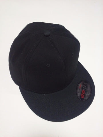 "OTTO FLEX" STRETCHABLE BRUSHED COTTON TWILL FLAT VISOR PRO STYLE CAPS (S/M) (L/XL) Black - Perfection Airbrushing