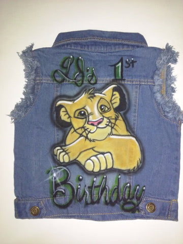 1st Birthday SIMBA Lion King TShirt or Hoodie - Perfection Airbrushing