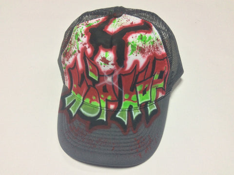 Airbrushed Paint Splatter Hip Hop Dance hat - Perfection Airbrushing