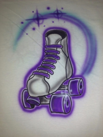 ROLLER SKATE ROLLER DERBY Tshirt or Hoodie - Perfection Airbrushing