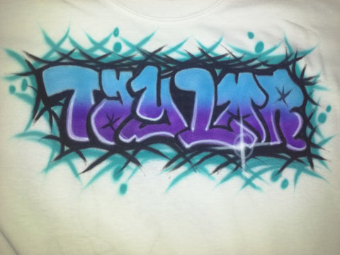 Bubble Graffiti Name Design TShirt or Hoodie - Perfection Airbrushing