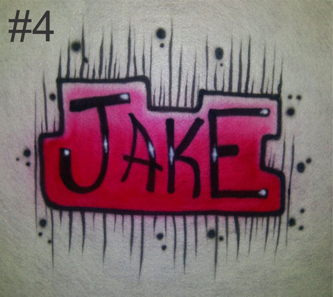 Airbrushed Custom Name Design TShirt or Hoodie - Perfection Airbrushing