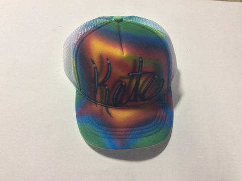 TIE DIE Name Design hat - Perfection Airbrushing