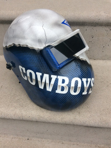 Cowboys Themed Welding Helmet - Perfection Airbrushing