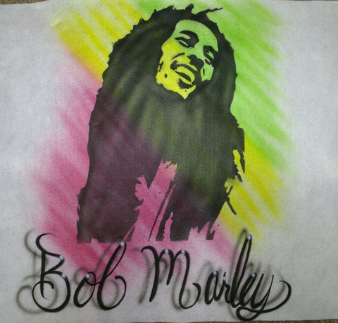 Bob Marley Rasta Color TShirt or Hoodie - Perfection Airbrushing