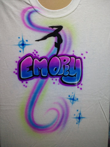 Airbrushed Personalized Gymnastics TShirt or Hoodie Youth or Adult - Perfection Airbrushing