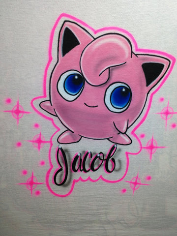 "JIGGLYPUFF" POKEMON GO Name Design T-Shirt or Hoodie - Perfection Airbrushing