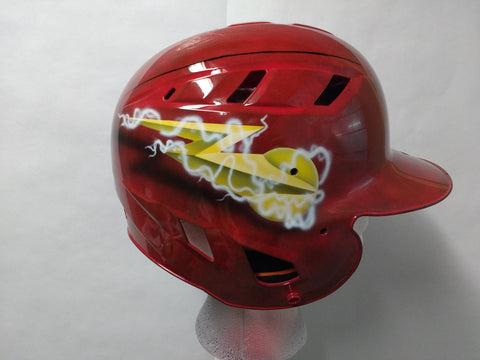 "The Flash" Batting Helmet Youth or Adult - Perfection Airbrushing