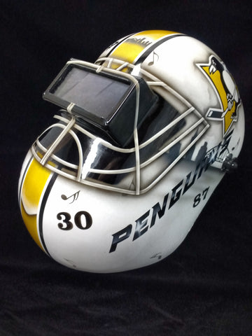 Pittsburgh Penguins Hockey Mask WELDING Helmet - Perfection Airbrushing