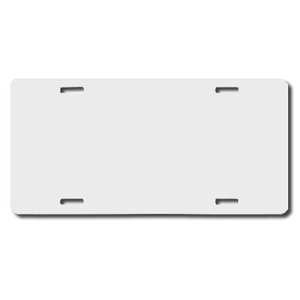 Blank License Plate TAG White - Perfection Airbrushing