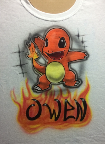 "CHARMANDER" POKEMON GO Name Design T-Shirt or Hoodie - Perfection Airbrushing