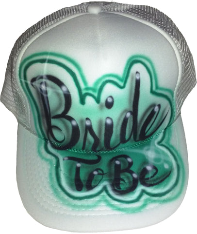 Airbrushed Custom Bride to Be hat - Perfection Airbrushing