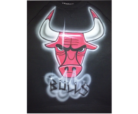 Airbrushed Chicago Bulls TShirt or Hoodie Youth or Adult - Perfection Airbrushing