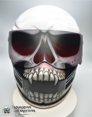 SKULL Simpson Racing or Motorcycle Helmet - Perfection Airbrushing