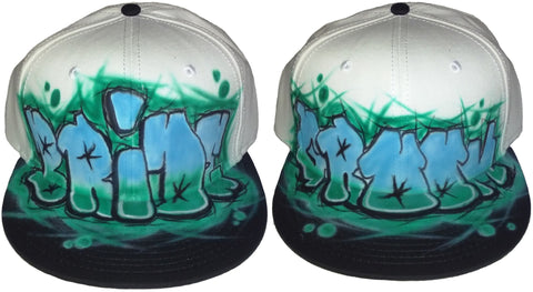 GRAFFITI Bride & Groom hat SET - Perfection Airbrushing