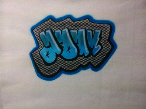 Airbrushed Custom Graffiti Name Design TShirt or Hoodie Youth or Adult - Perfection Airbrushing