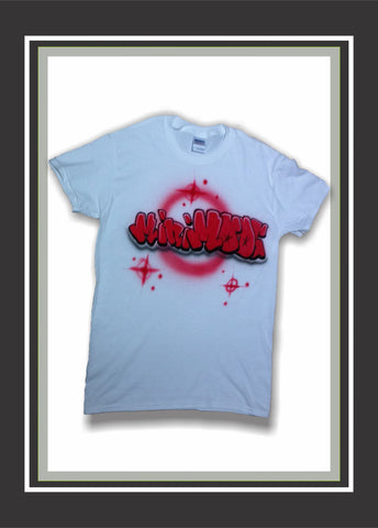 Airbrushed Custom Graffiti Name HIP HOP Style T-Shirt or Hoodie - Perfection Airbrushing