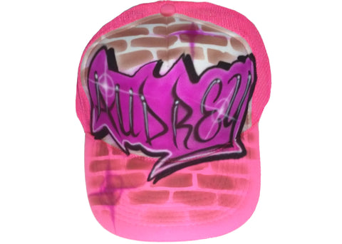 Graffiti Brick Wall Name Hat - Perfection Airbrushing