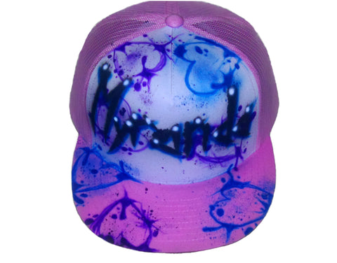 Airbrushed Paint Splatter Hearts hat - Perfection Airbrushing