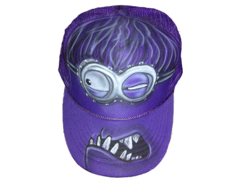 Two Eyed Purple MINION Trucker Hat - Perfection Airbrushing