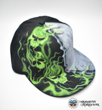 Airbrushed Smoking Skulls Hat - Perfection Airbrushing