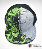 Airbrushed Smoking Skulls Hat - Perfection Airbrushing