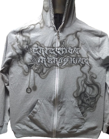 "Speak No Evil" Smoking Skulls Zip-Hoodie - Perfection Airbrushing