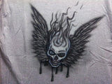 Smoking Winged Skull Design TShirt or Hoodie - Perfection Airbrushing